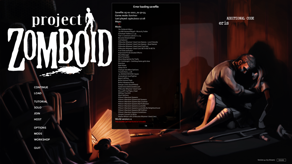 SAVE FILE CORRUPTED ERROR LOADING SAVE FILE General Discussion 