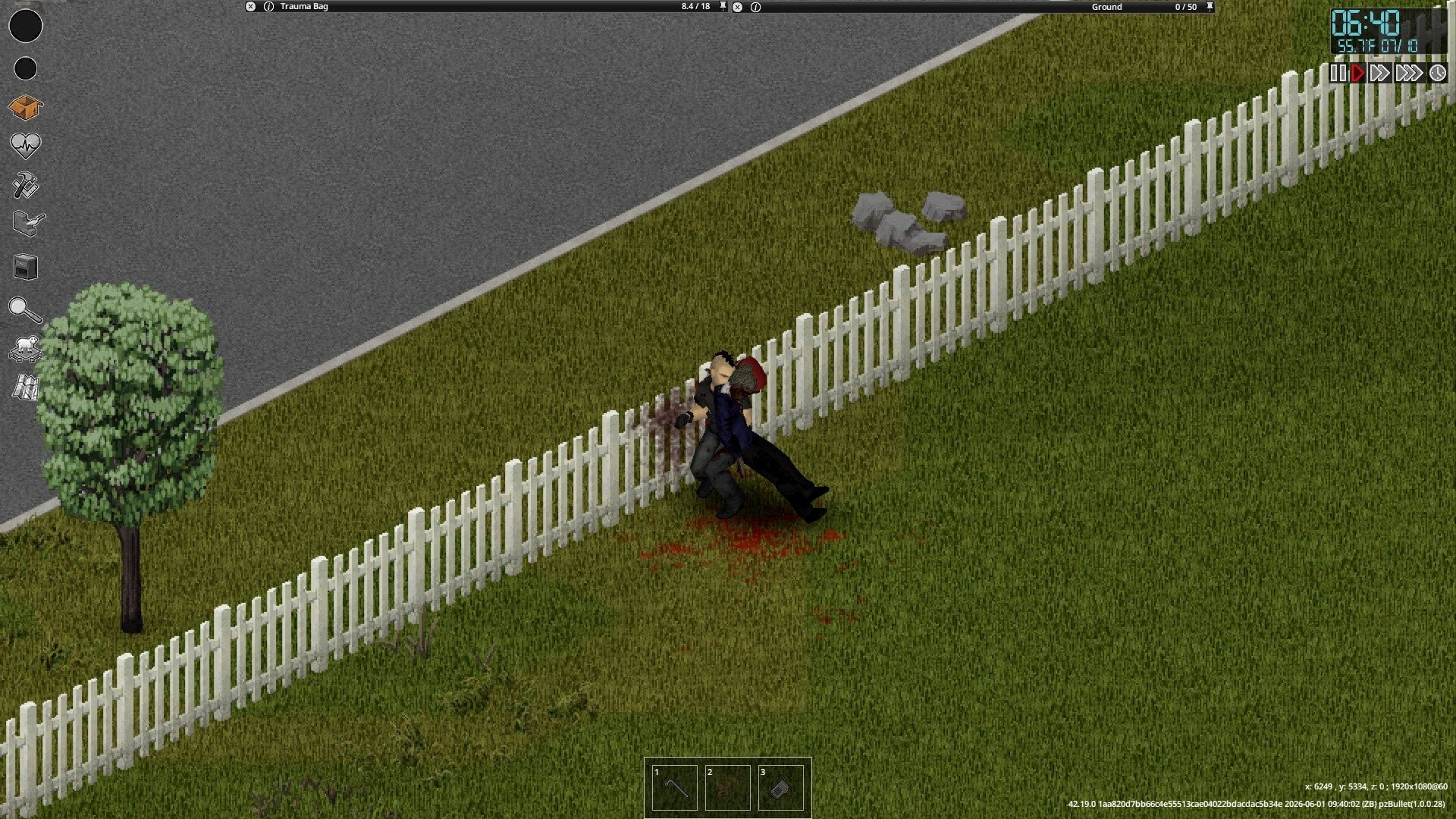 Throw corpse over fence does not work