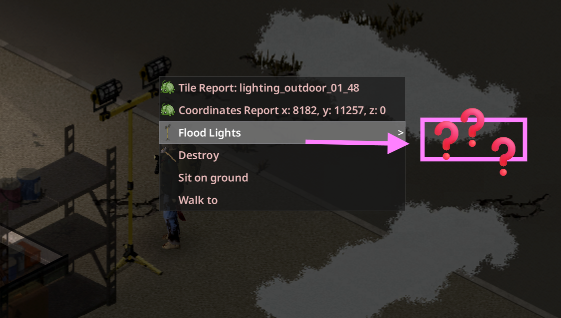 [42.19.0] Flood Lights missing missing context submenu